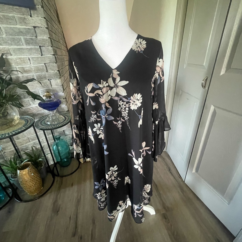 Calvin Klein Black Floral Women's Dress - Picture 5 of 9